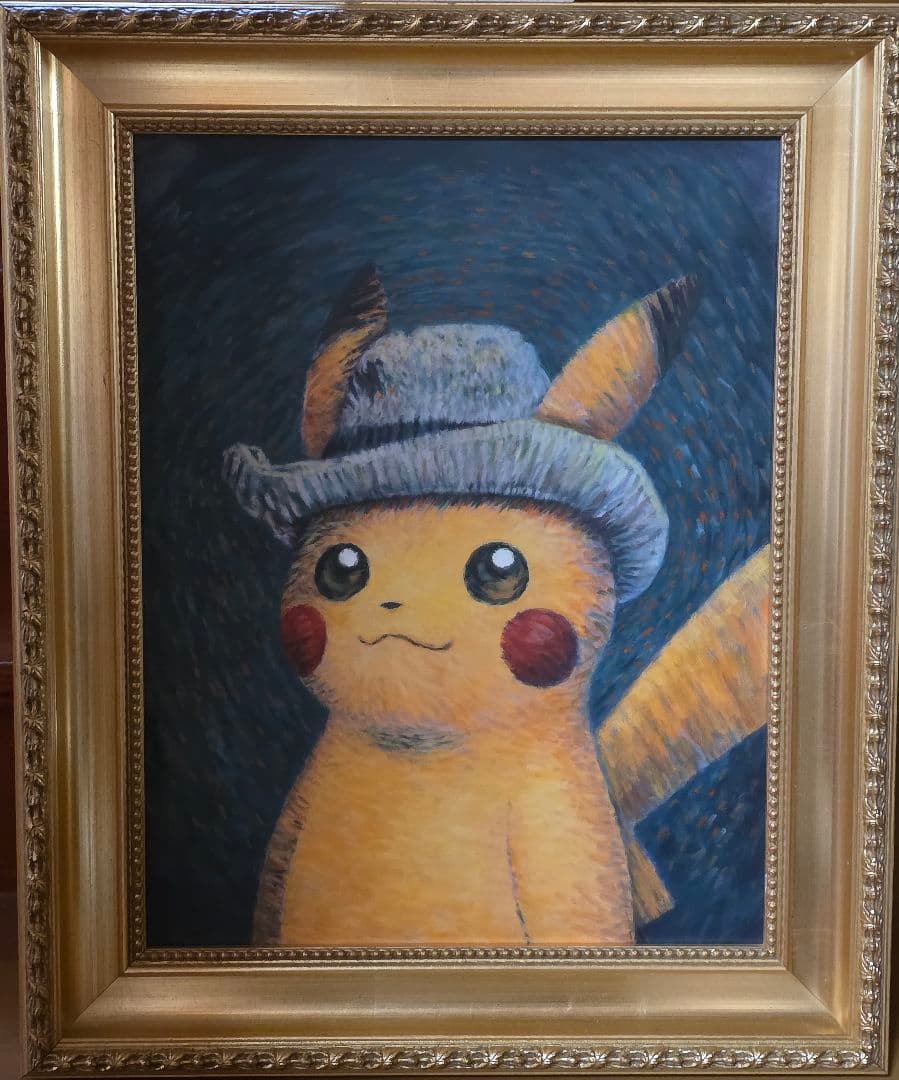 最終値下げ ゴッホピカチュウキャンバスアート 金枠Sサイズ - メルカリ