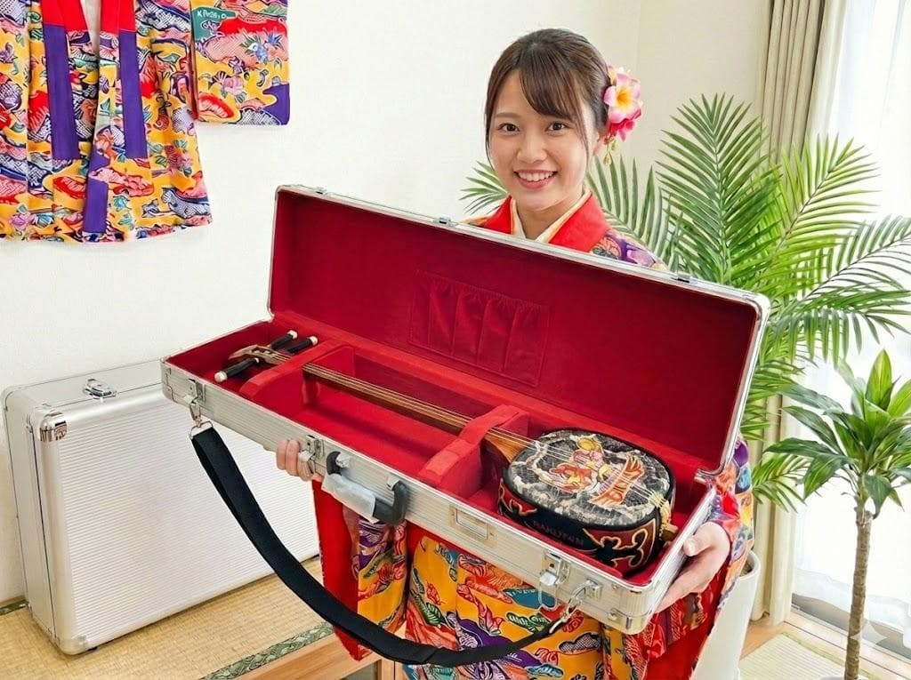 新品未使用(送料無料)11.980円　沖縄三線専用肩紐付一丁入アルミハードケース 新品未使用9.500円沖縄三線専用肩紐付き一丁入アルミハードケース移動