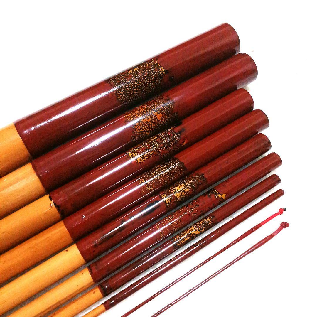 良品 竿昭作 真鮒竿 ソリッド穂先付 15尺 渓流竿 和竿