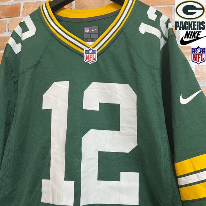 ナイキ製　NFL グリーンベイ・パッカーズ　アーロンロジャース　ユニフォーム パッカーズとQBロジャースが2021年の復帰に向けた再契約交渉の最終段階