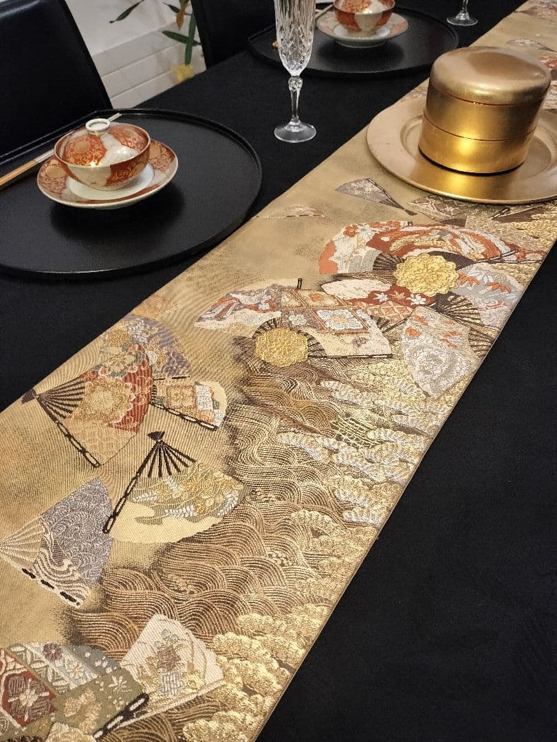Tyako様専用 A802高級‼️ひな祭り‼️袋帯テーブルランナー2m16cm