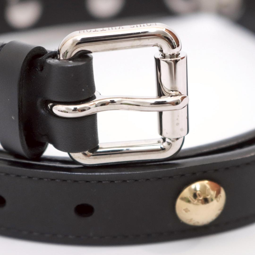 美品 LV レディースベルト 85cm 幅2cm ヒンジ仕様 細身 黒 513 - メルカリ