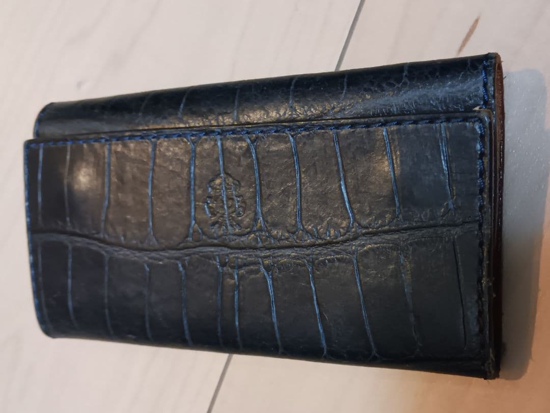 フェリージ クロコダイルレザーキーケース ダークブルー フェリージ クロコダイルレザーキーケース ダークブルー フェリージの