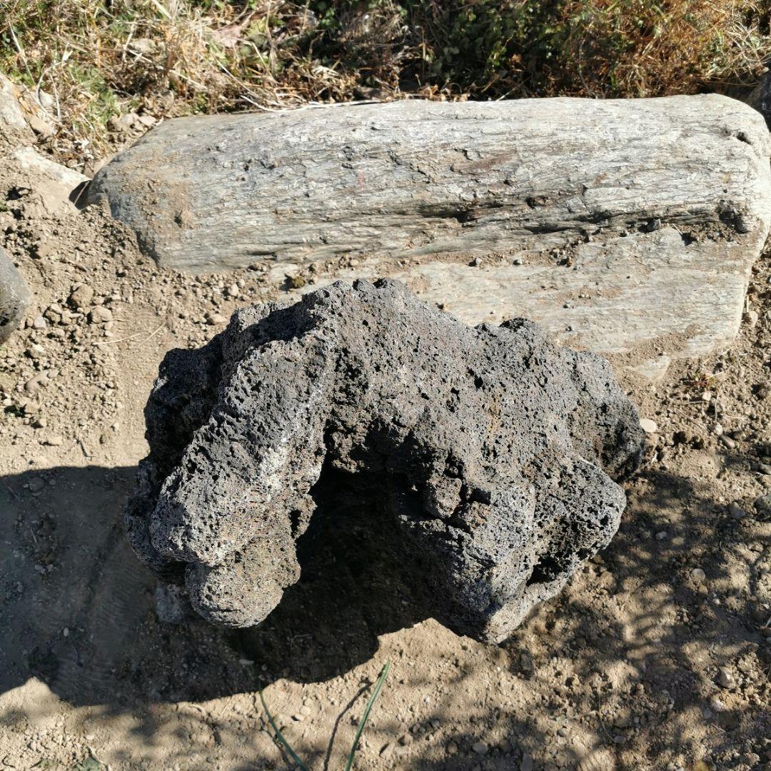 富士 溶岩石 80キロ 庭石 鑑賞石 石 庭 坪庭 ガーデニング 置物 - メルカリ