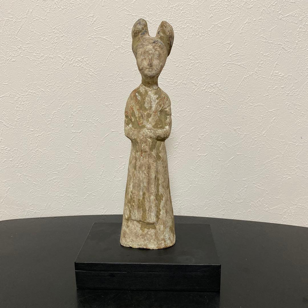 中国美術 唐 加彩 婦人俑 置物 加彩婦女立俑 - 名品紹介 - 京都国立博物館