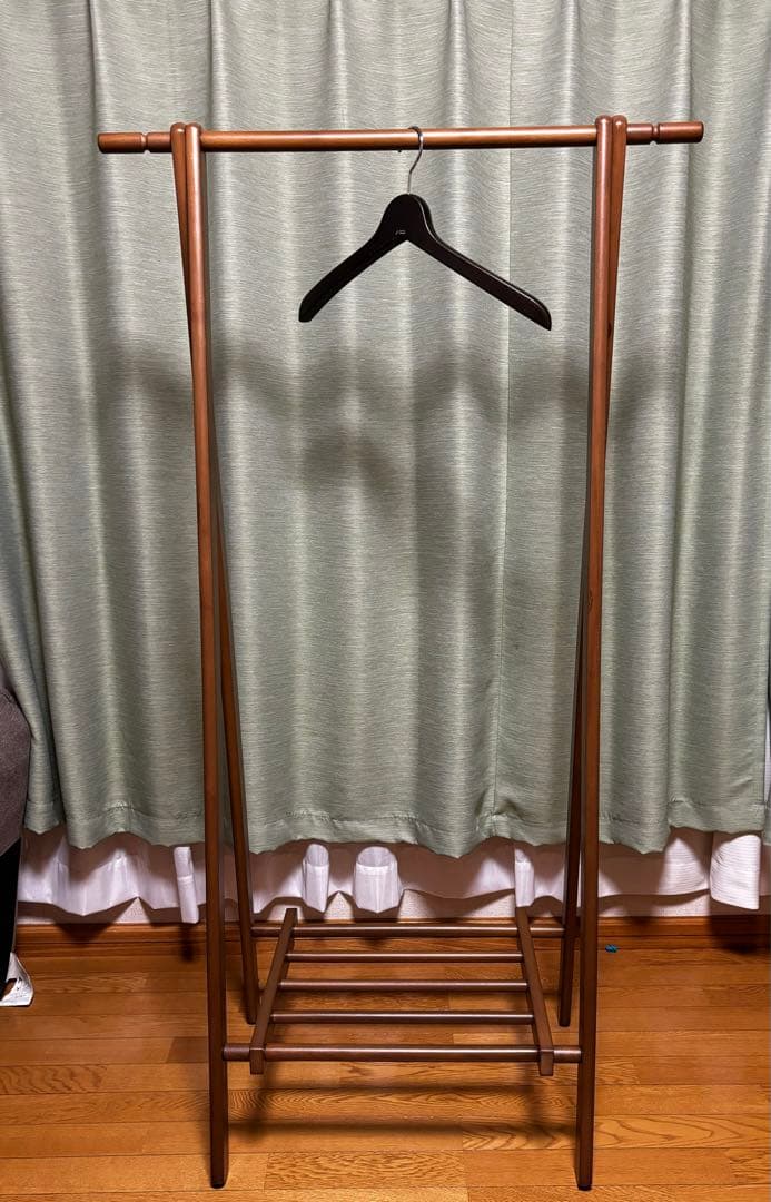 【超美品】【家具】木製ハンガーラック ブラウン　高さ約148幅約80奥行き50 楽天市場】ハンガーラック 木製 幅80 高級感 ブラウン ホワイト 収納