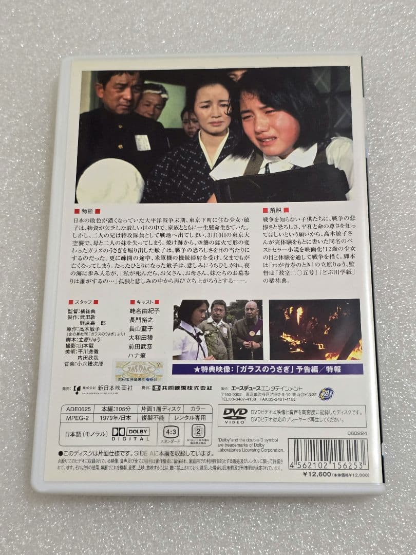 ガラスのうさぎ 東京大空襲 DVD 戦争 ドラマ 蛯名 由起子 その他