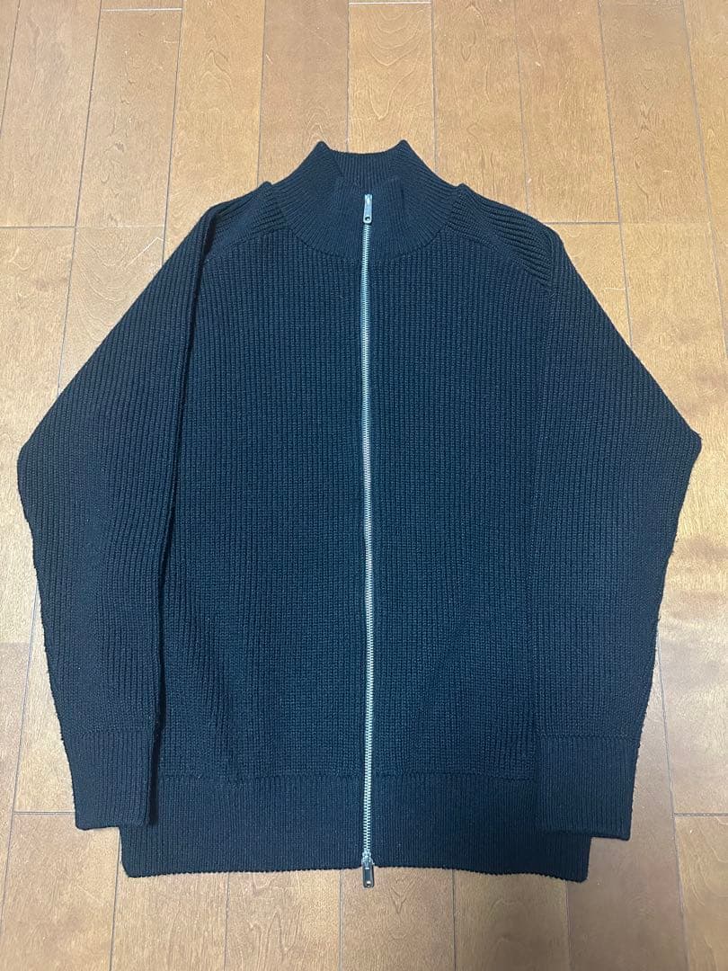 united tokyo ドライバーズニット　フルジップ 残りわずか｜再入荷なし〉ウールリブジップドライバーズニット(1 GREY