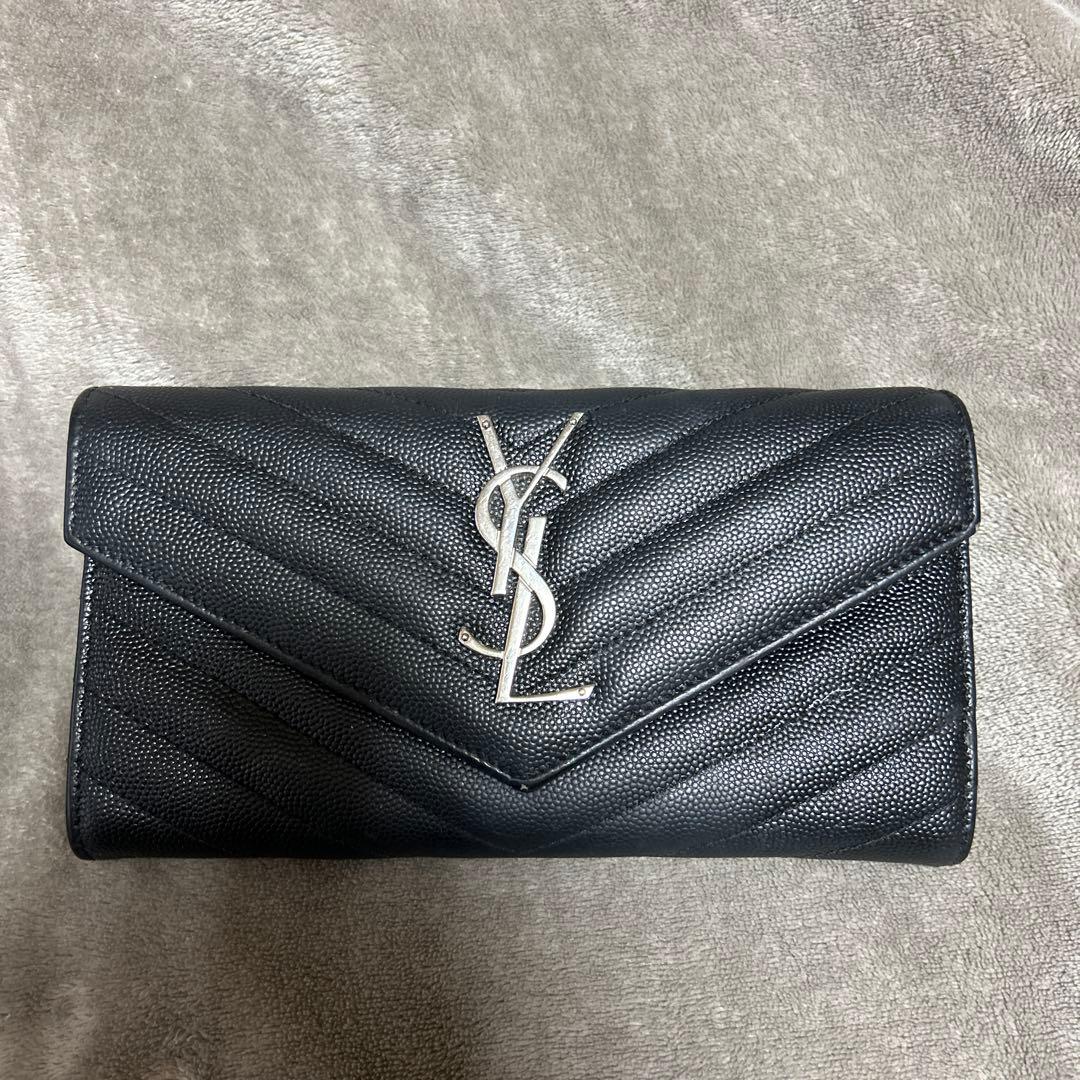YSL ブラックレザー 長財布