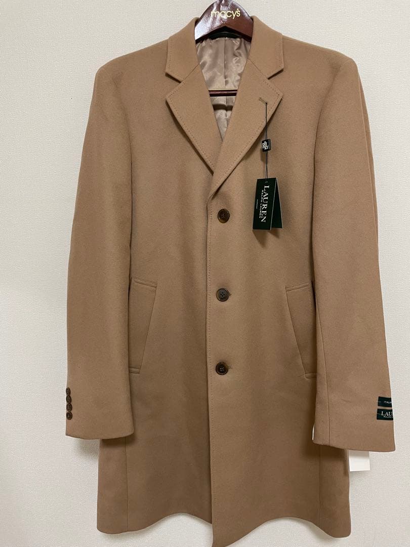 【値下げ】ラルフ・ローレン キャメル チェスターコート 40R新品 POLO RALPH LAUREN（ポロ・ラルフローレン） ラルフローレン RALPH