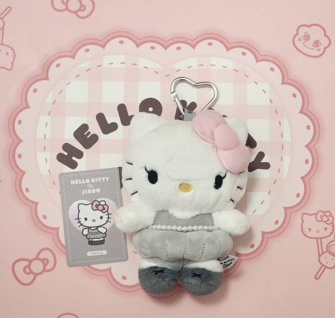 BLACKPINK ジス ハローキティぬいぐるみ キーホルダー ピンクグレー