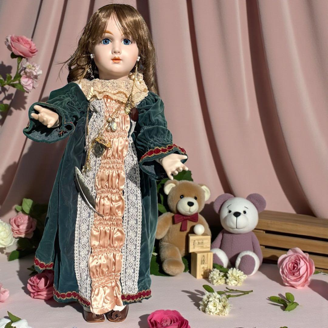 焼きみかん様専用 ビスクドール アーテー グリーン ピンク ロング