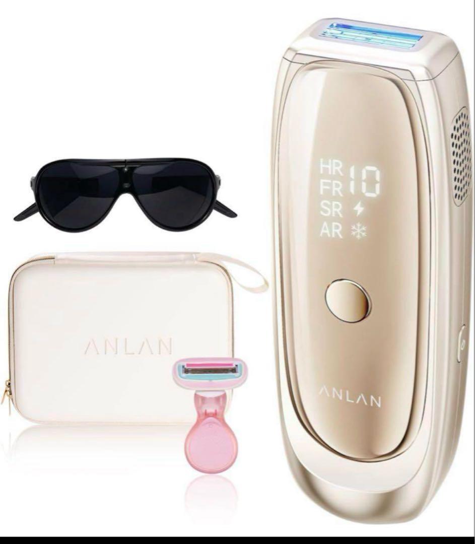 現品一点限りANLAN 脱毛器 ダブルタップ式 VIO対応 美肌ケア ムダ毛ケア ANLAN（アンラン） 脱毛器 Zap メンズ 女性 vio対応 髭 ムダ毛ケア