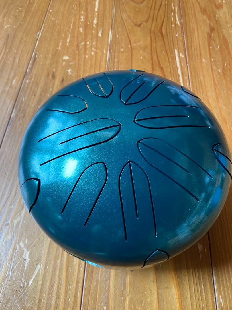 さざなみドラム(小型) グリーンA=440Hz マレット、ケース付き