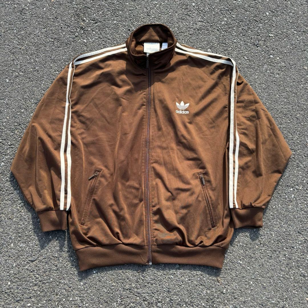 在原みゆ紀着用 adidas 90s トラックジャケット 銀タグ ブラウン