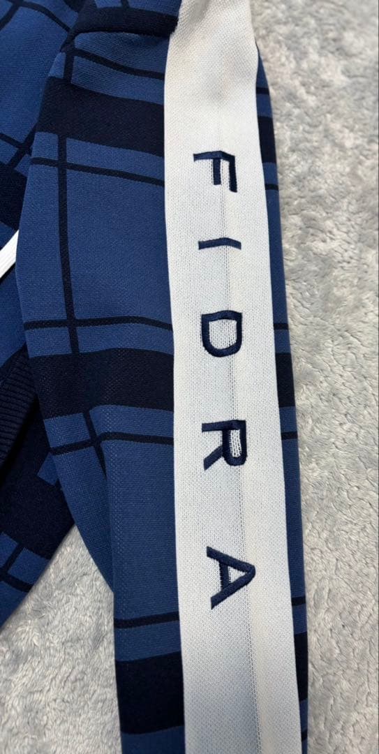 新品 フィドラ FIDRA ニットパーカー フルジップ フード付き ネイビー