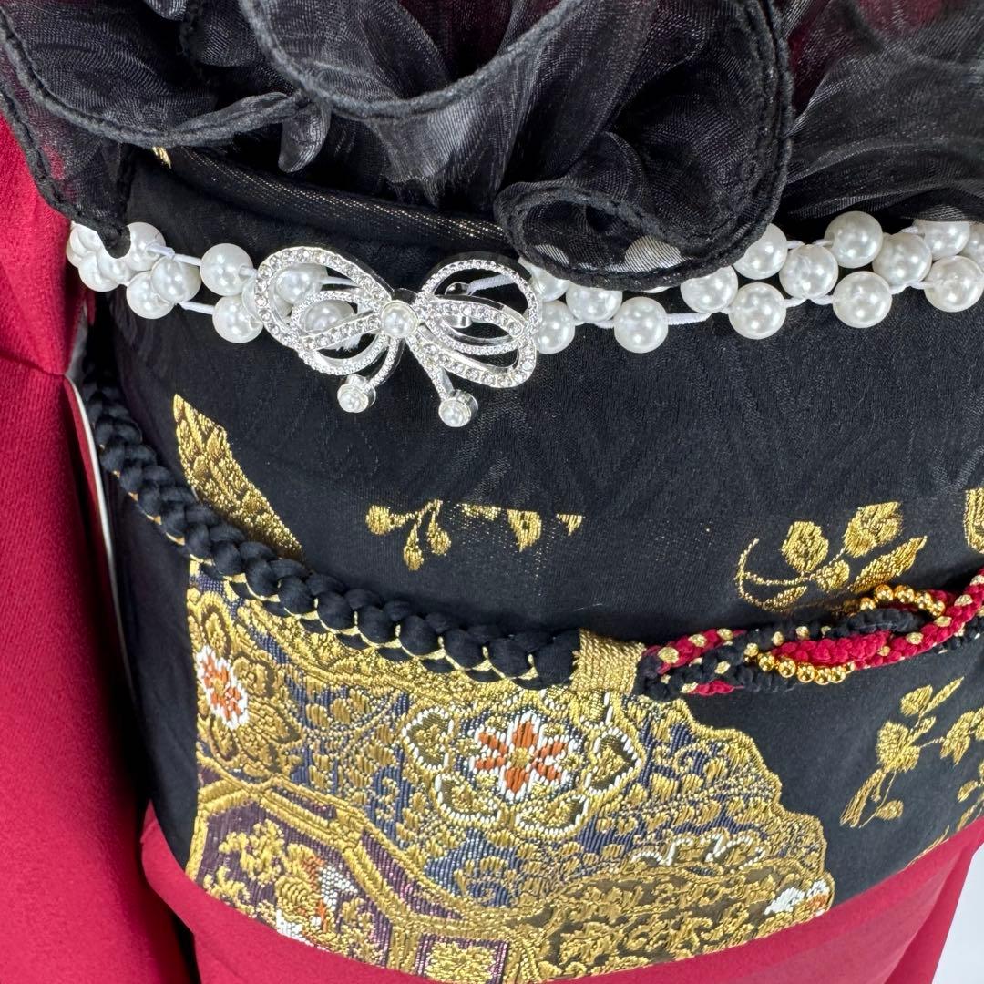 振袖豪華11点フルセット 赤系 金彩 刺繍 成人式 お正月 結婚式 い