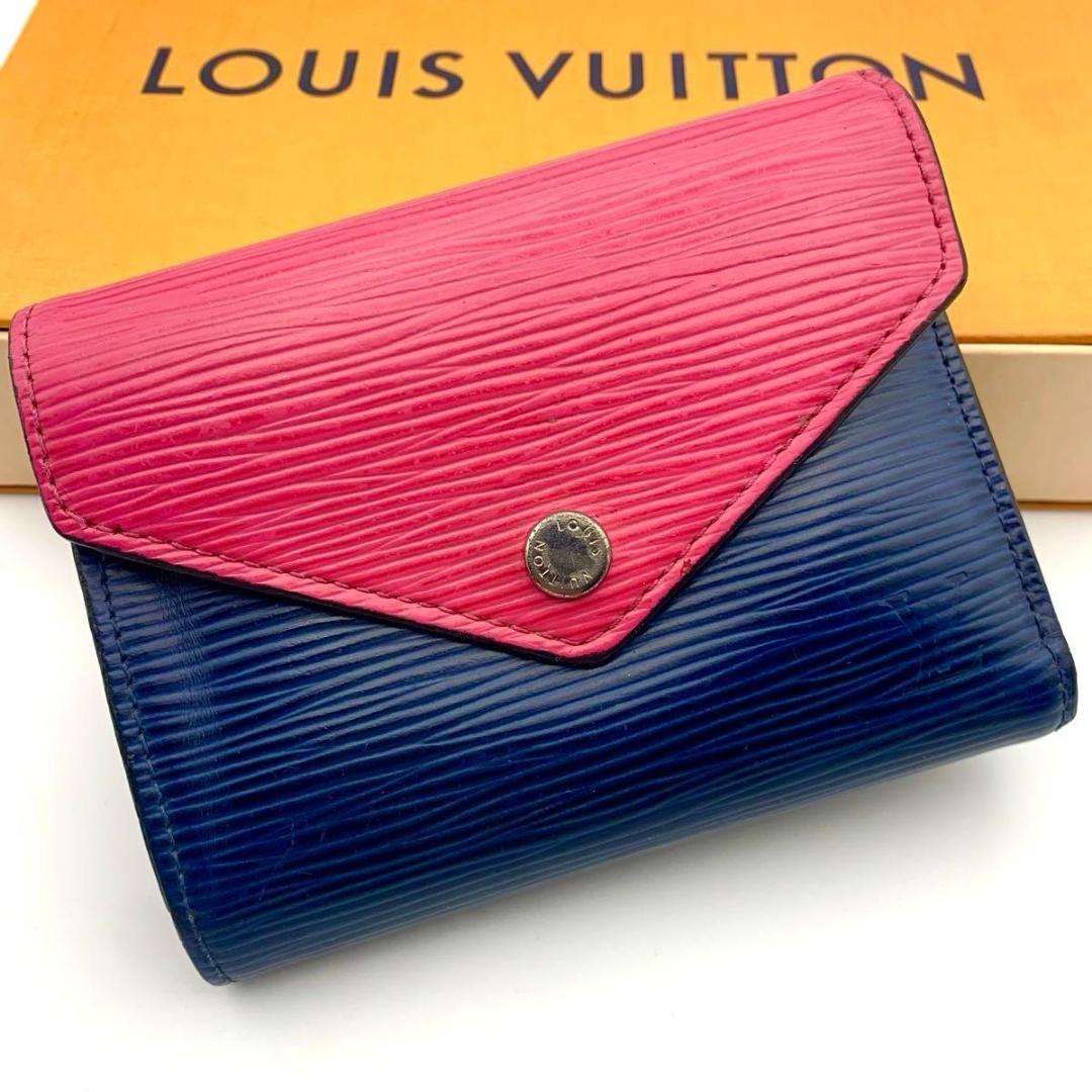 鑑定済み ルイヴィトン ポルトフォイユヴィクトリーヌ 財布 コンパクト エピ ルイヴィトン財布 レディース 折財布 ミニ財布 ポルトフォイユ