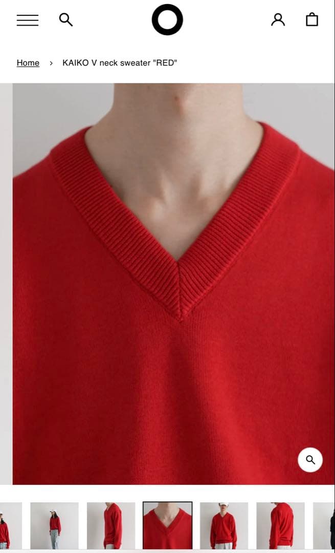 即完売品】KAIKO レッド Vネックニット サイズ4 - メルカリ