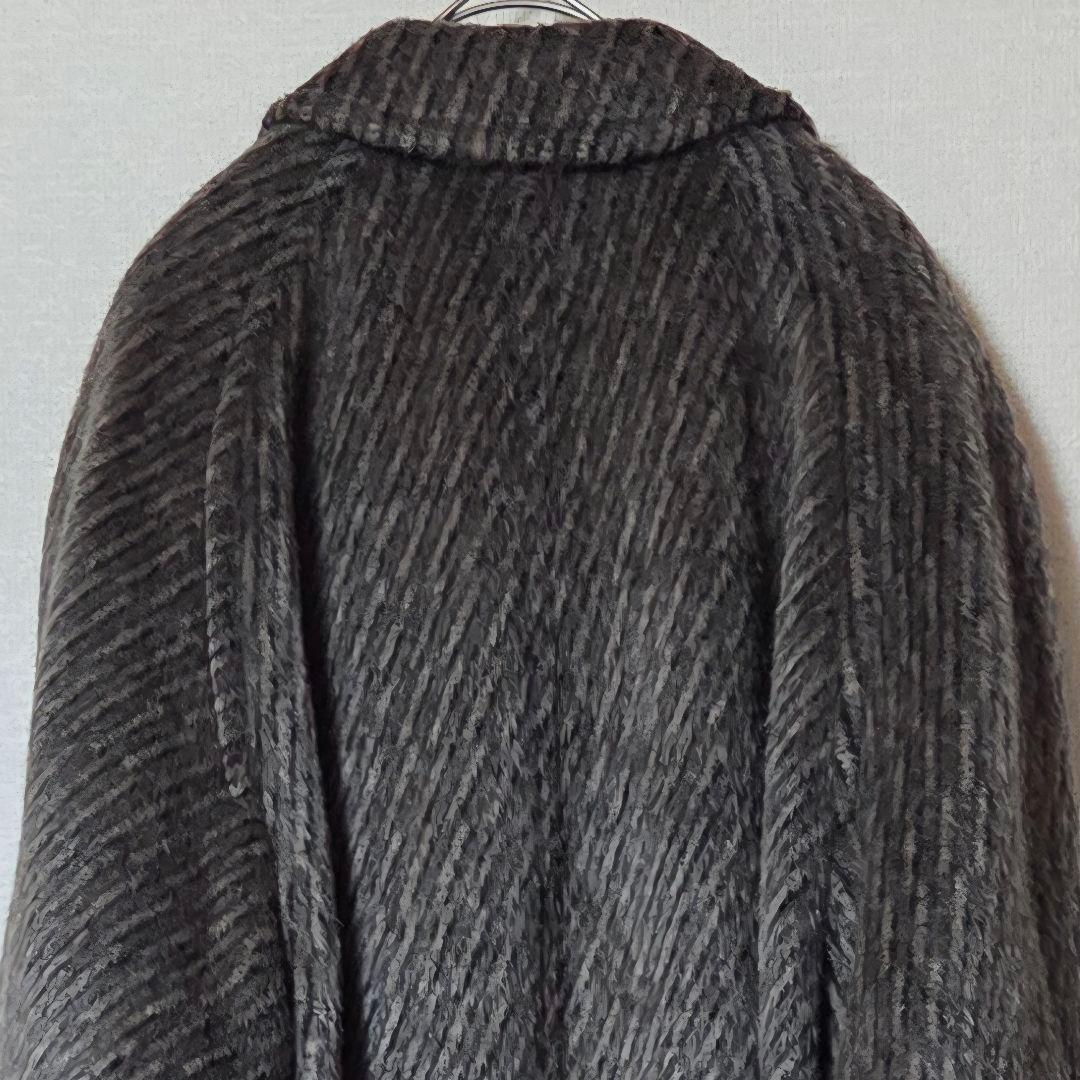 極美品】DURBAN アルパカ100% ロングコート 高級 起毛 グレー L