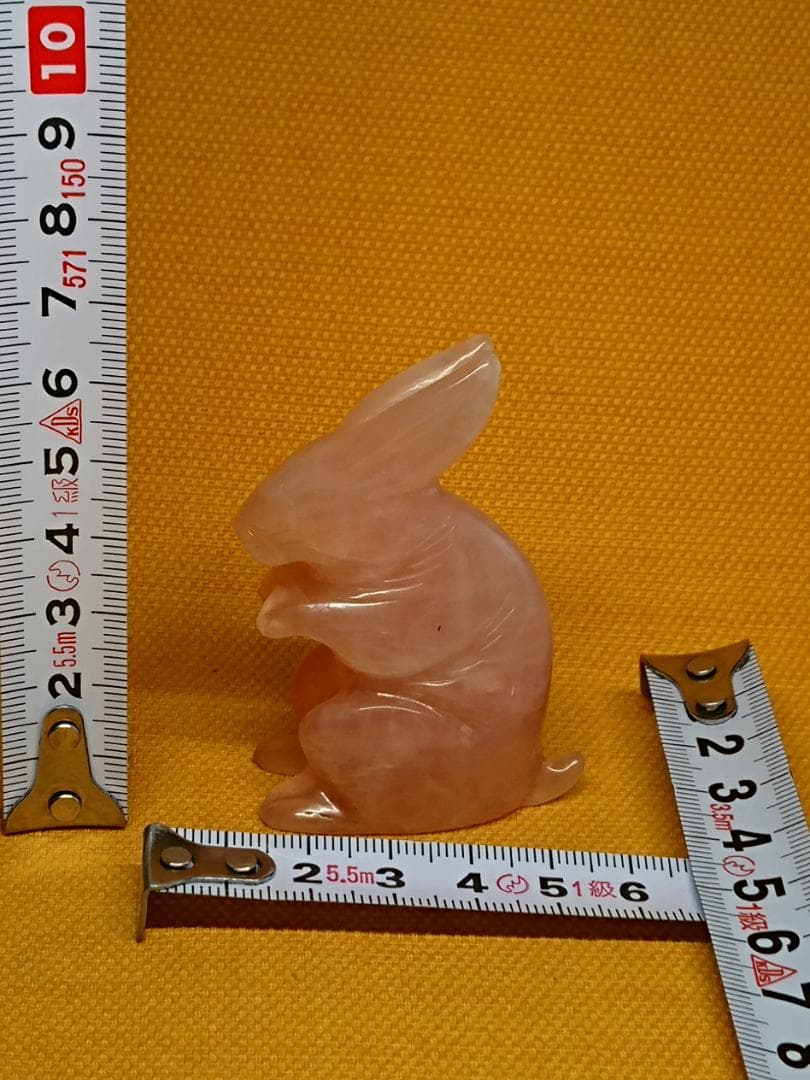 美品】うさぎ 兎 天然石 彫刻 置物 インテリア 工芸品 美術品 A2786