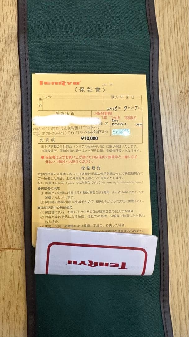 テンリュウ レイズ Rayz RZ542-SL 2025年9月新品購入 美品 - メルカリ