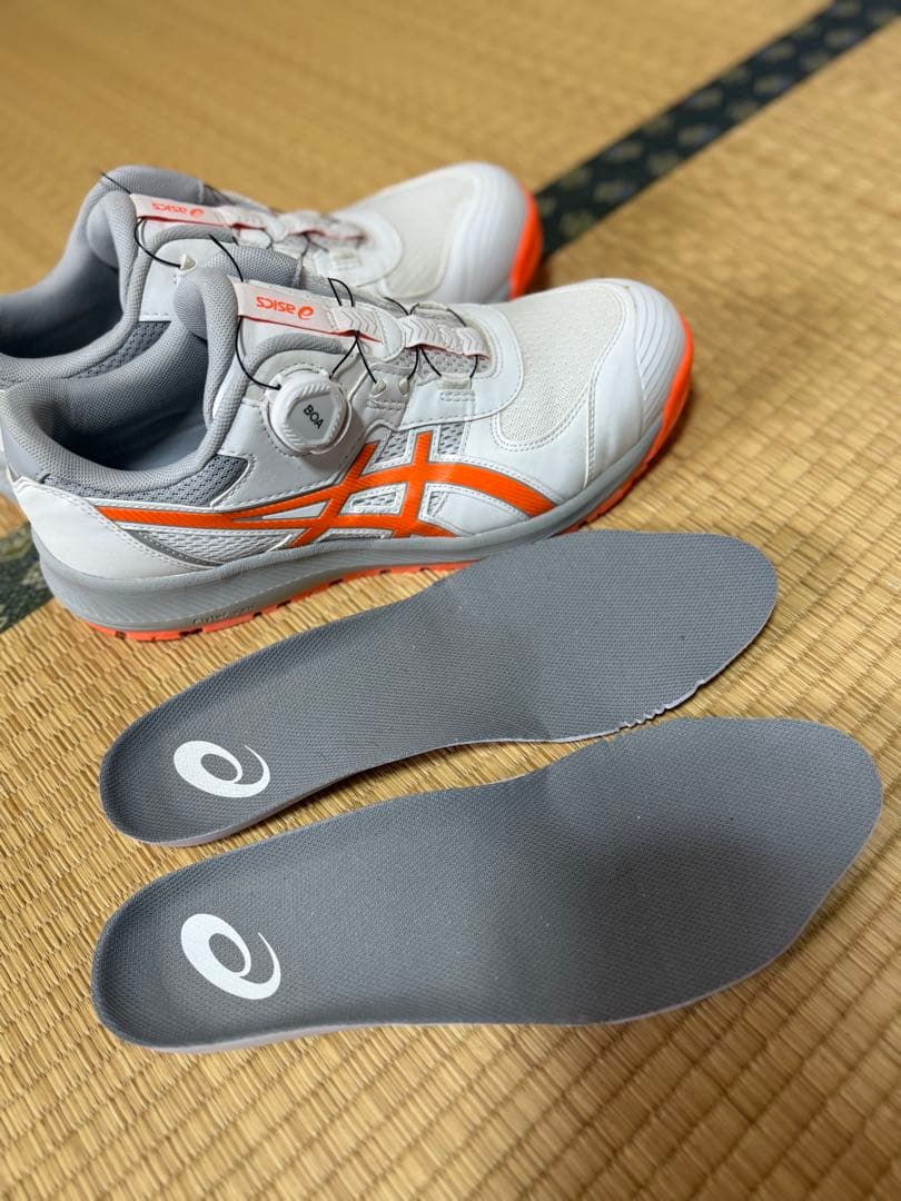ASICS 安全靴 27.0cm ホワイト/オレンジ