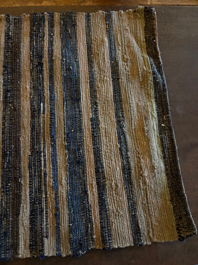 古布 裂織 34×163cm ボロ アンティーク ヴィンテージ 裂き織り