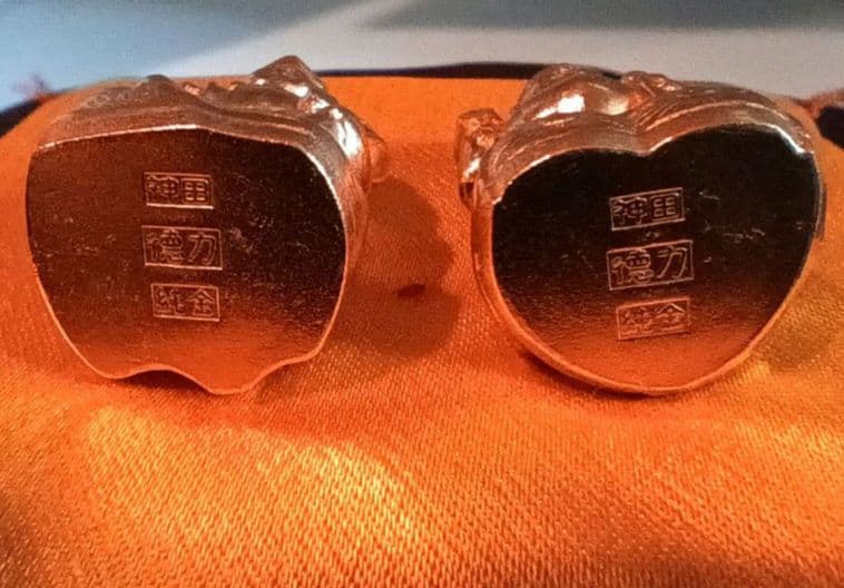 2体セット 徳力 純金 K24 恵比寿天 大黒天 像 置物 37.55g 七福神