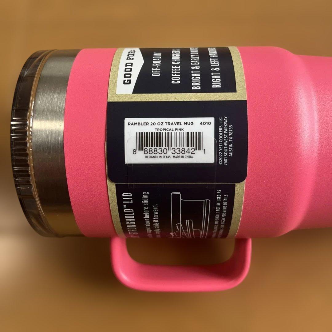 YETI Rambler 20 oz Travel Mugトロピカルピンク Yeti Rambler 20oz