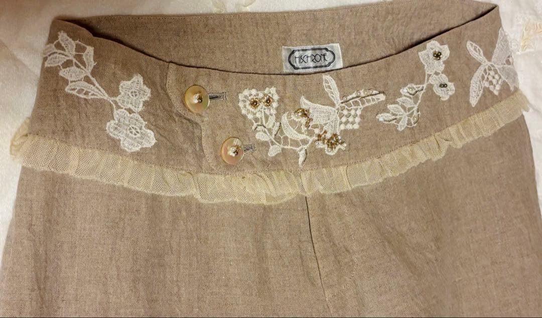 最終お値下◇さえら◇ヒスクローネ◇リネンパンツ◇ナチュラル