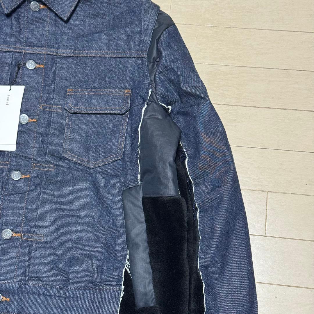 sacai × APC faux shearing コラボデニムジャケット - メルカリ