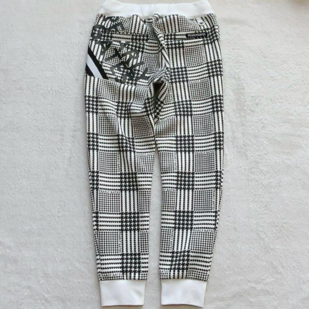 極美品 近年 パーリーゲイツ セットアップ 千鳥 パーカー チェック パンツ