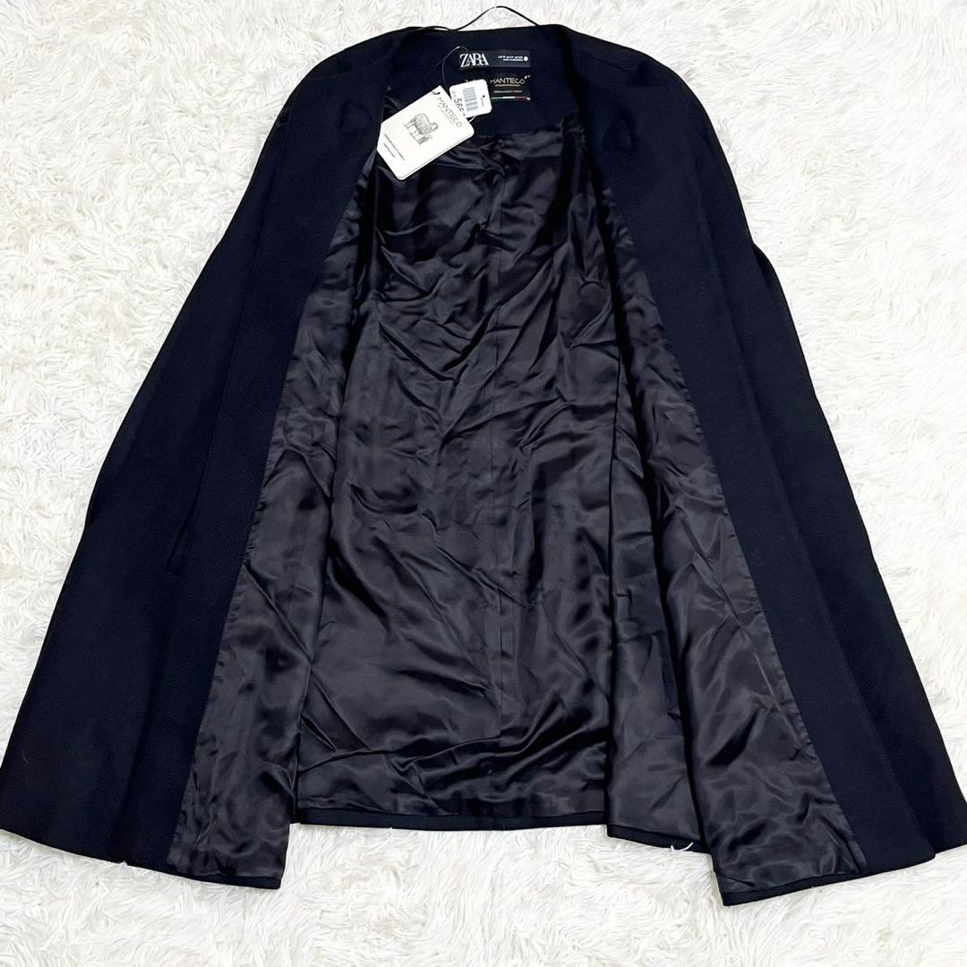 新品 未使用】ZARA ケープコート Manteco製 ポンチョ トグルボタン