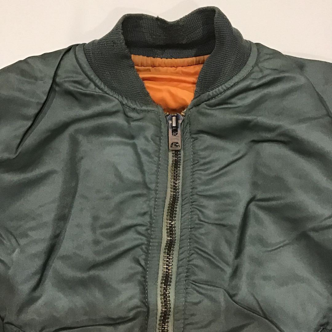 60s アルファMA-1 米軍実物 フライトジャケット フラップレス 64年