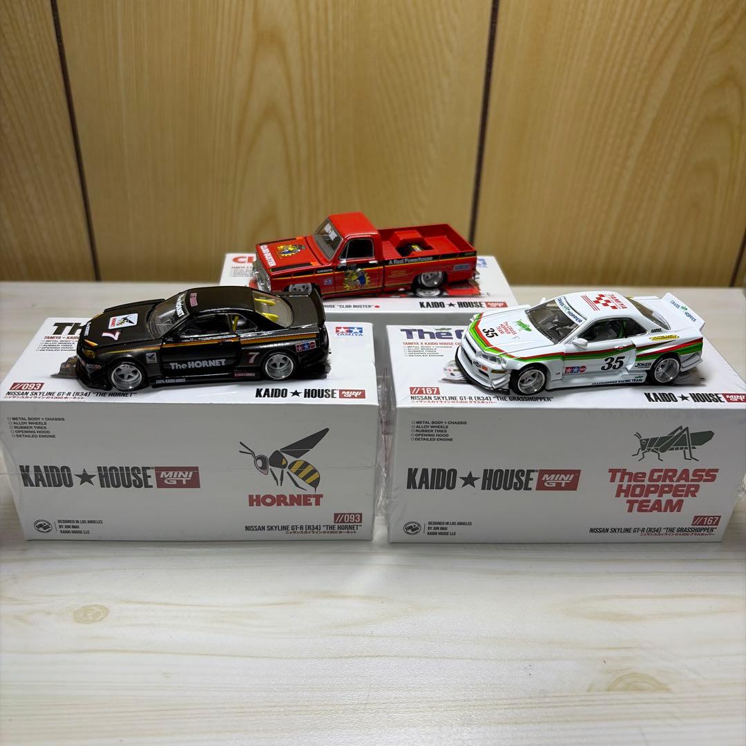 KAIDO HOUSE Skyline （R34) The Hornet Kaido House x Mini GT 1:64 Tamiya Nissan Skyline GT-R (R34) THE