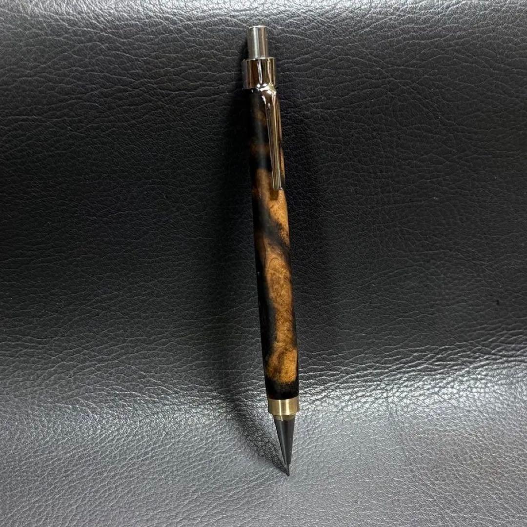 johnrev9　201黒柿透明スタビ　強低重心ダブルRに変更　真鍮 248黒柿 PG-5用木軸 低重心テーパー 真鍮 | handwood