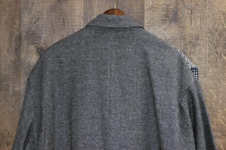 18AW MR.GENTLEMAN ツイード 千鳥格子 チェスターコート L