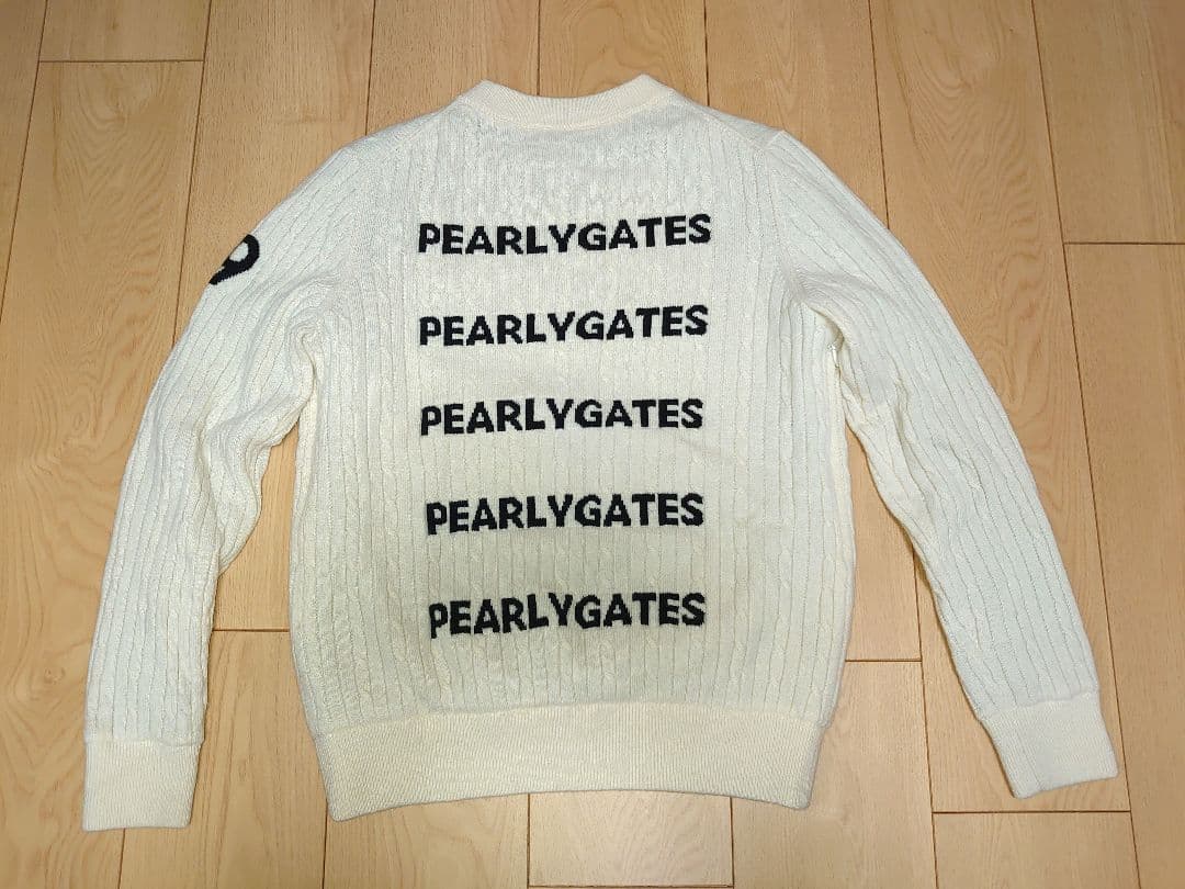 PEARLY GATES パーリーゲイツカシミヤ100% 防風裏地付き PEARLY GATES パーリーゲイツ カシミヤ ニットセーター ネイビー系 0
