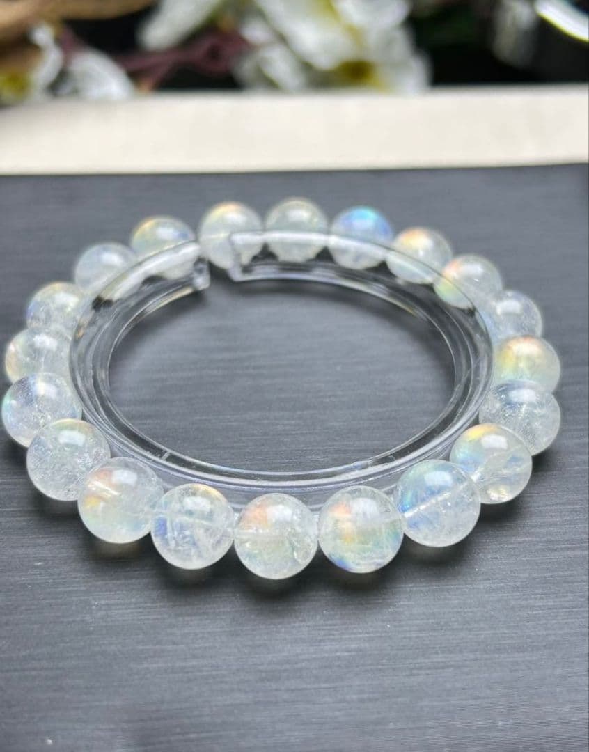 【限定値下げ】レインボームーンストーン ブレスレット 8.6mm