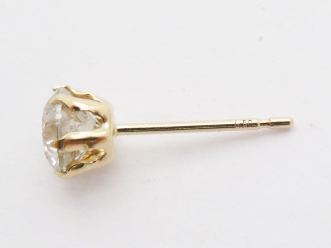 a*i様 【本物保証】K10YG 天然ダイヤモンド 0.50ct ピアス（片耳）
