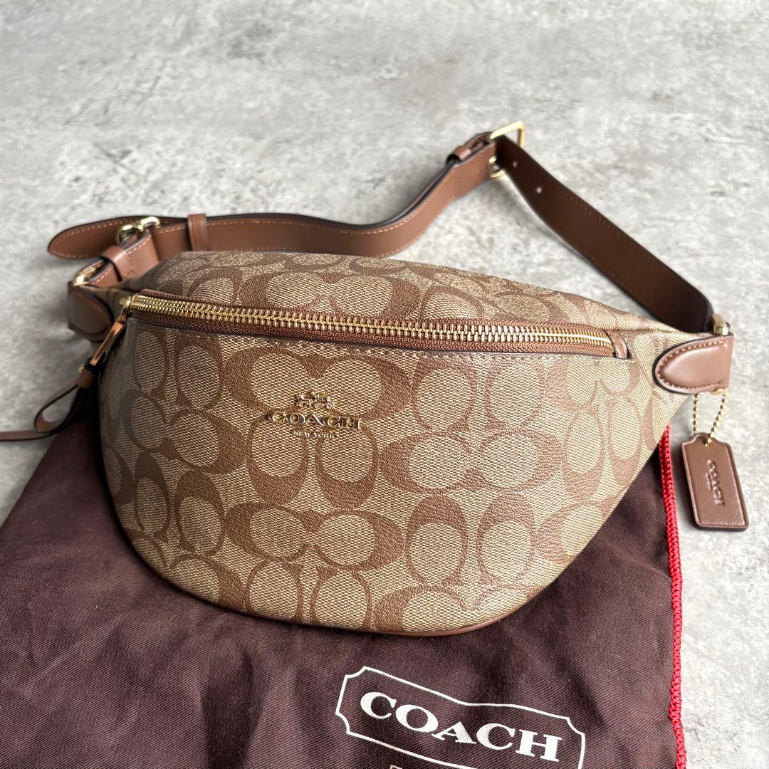 【極美品】COACH シグネチャー ボディバッグ ショルダーバッグ クロスボディ COACH（コーチ） ショルダーバッグ バッグ ミラ クロスボディ バッグ