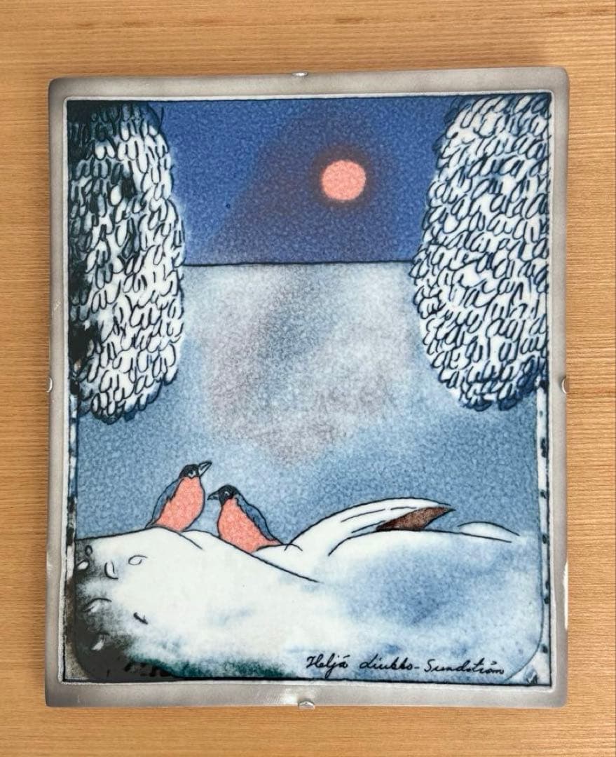 ARABIA アラビア ヘルヤ 四季の陶板画(大) \"Talvi\"