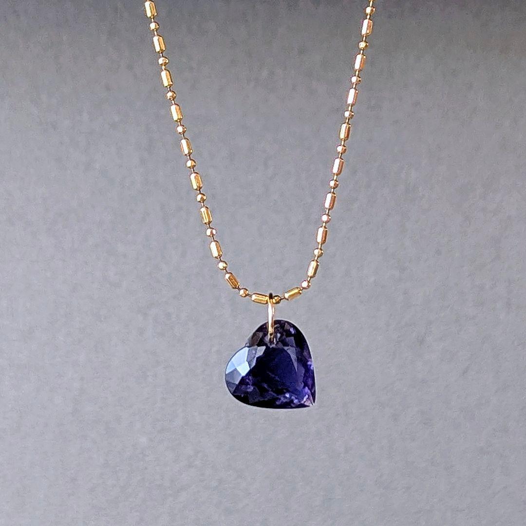 ♢容音♢K18 アイオライト 3.1ct チャーム ペンダントトップ