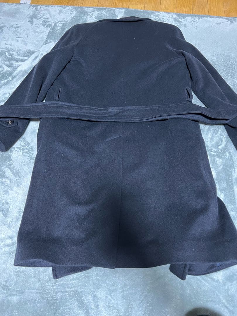 タリアトーレ ダブルベルテッドコート 定価18万 ネイビー 42 - メルカリ