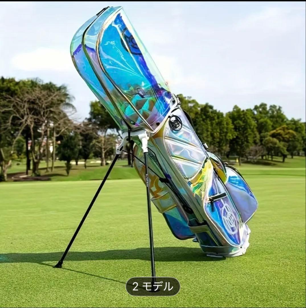 新品希少】PGM スタンド式ゴルフキャディバッグ レインボーカラーの