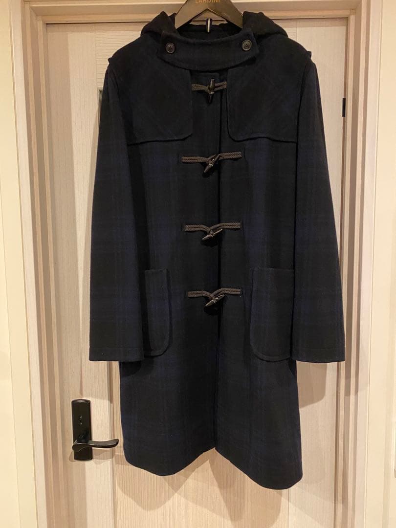 BALENCIAGA ネイビー ダッフルコート（46）※右下トグルボタン破損有