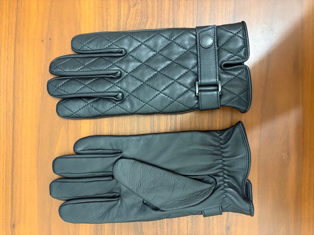 美品 バーバリーブラックレーベル ラム革 グローブ メンズ 手袋