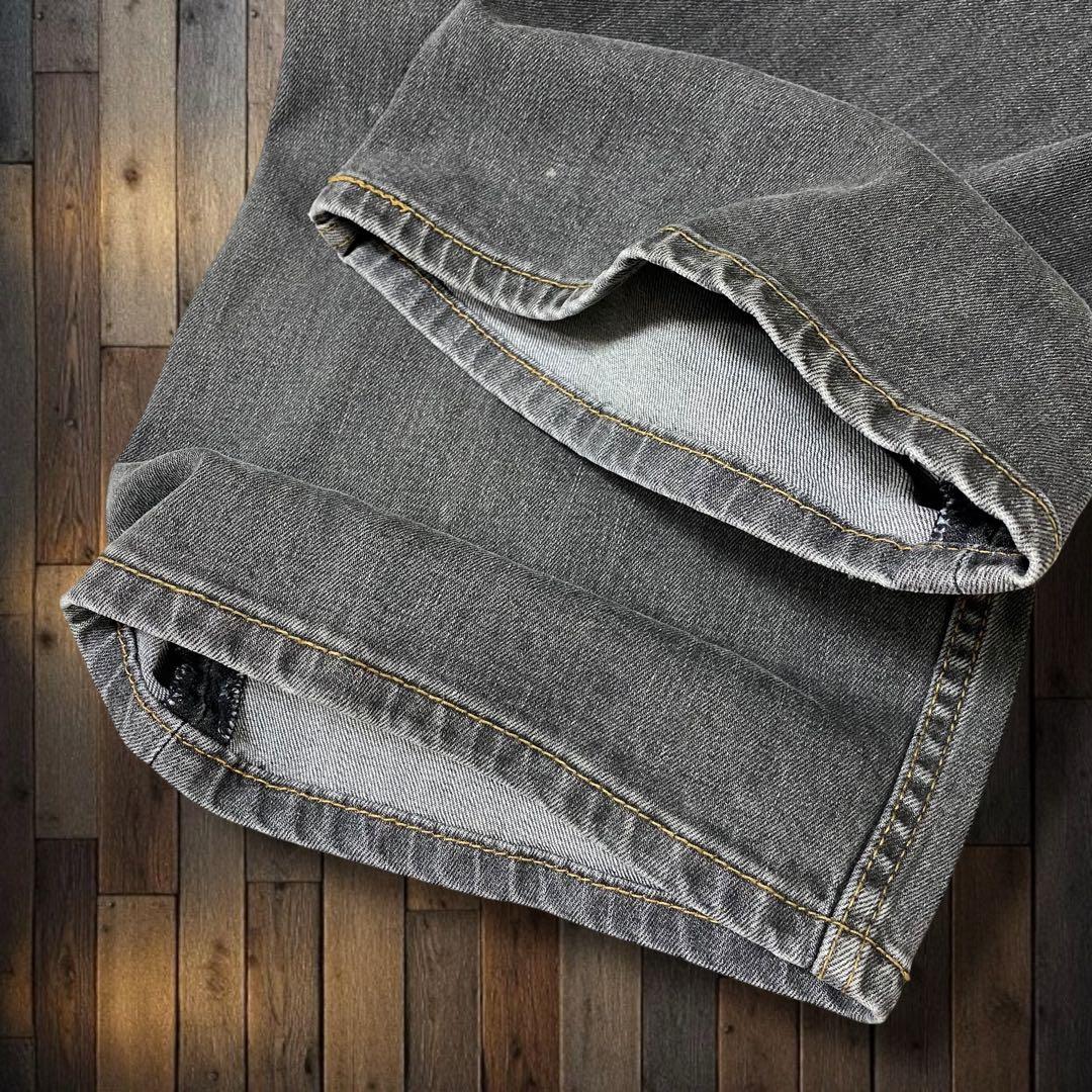 Levi'sリーバイス569 ルーズストレートブラックデニムジーンズW42