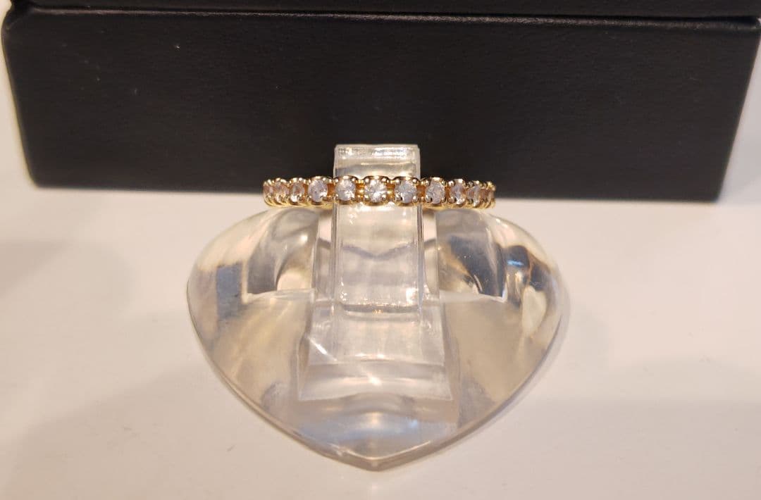 K18YG ホワイトサファイア 0.5ct フルエタニティリング 8.5号